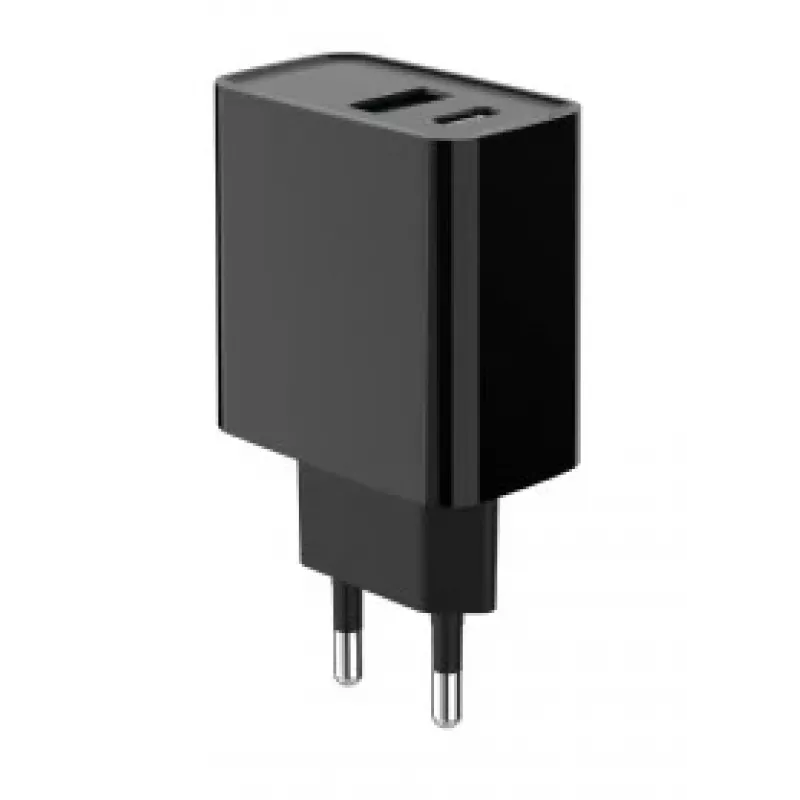 GEMBIRD USB rýchlonabíjačka – 2 porty Type-A & C, 20 W – čierna