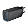GEMBIRD USB rýchlonabíjačka – Type-A & C 3-portová 65 W, QC 3.0 & PowerDelivery, GaN – čierna