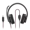 Hama HS-USB400 V2 headset káblový cez hlavu Office/Call center USB Type-A čierna, červená