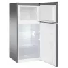 Voľne stojaca chladnička AMICA FD2015.4X(E) strieborná, 200 L, mraznička hore, LED, premeniteľné otváranie dverí