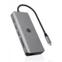 ICY BOX IB-DK4061-CPD Káblový USB 3.2 Gen 1 (3.1 Gen 1) Type-C sivý