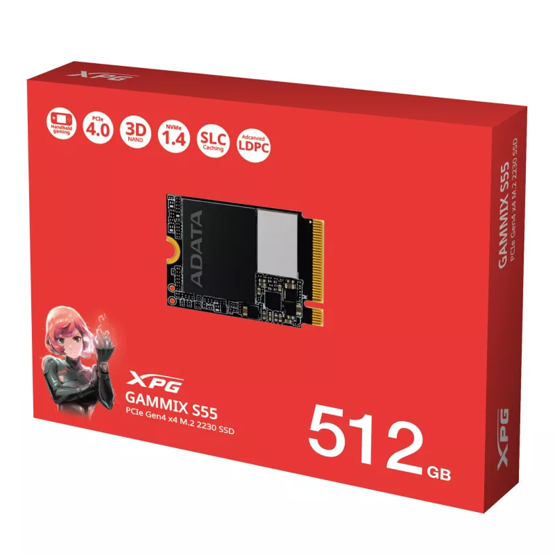 XPG SGAMMIXS55-512G-C interný SSD disk 512 GB M.2 PCI Express 4.0 NVMe 3D-NAND