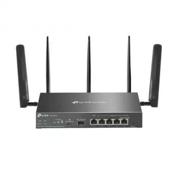 TP-Link Omada 4G+ Cat6 AX3000 Gigabit VPN router, Wi-Fi 6 (802.11ax), Dual-Band (2,4 GHz / 5 GHz), Ethernet LAN, 4G, čierny, stolný/na stenu router