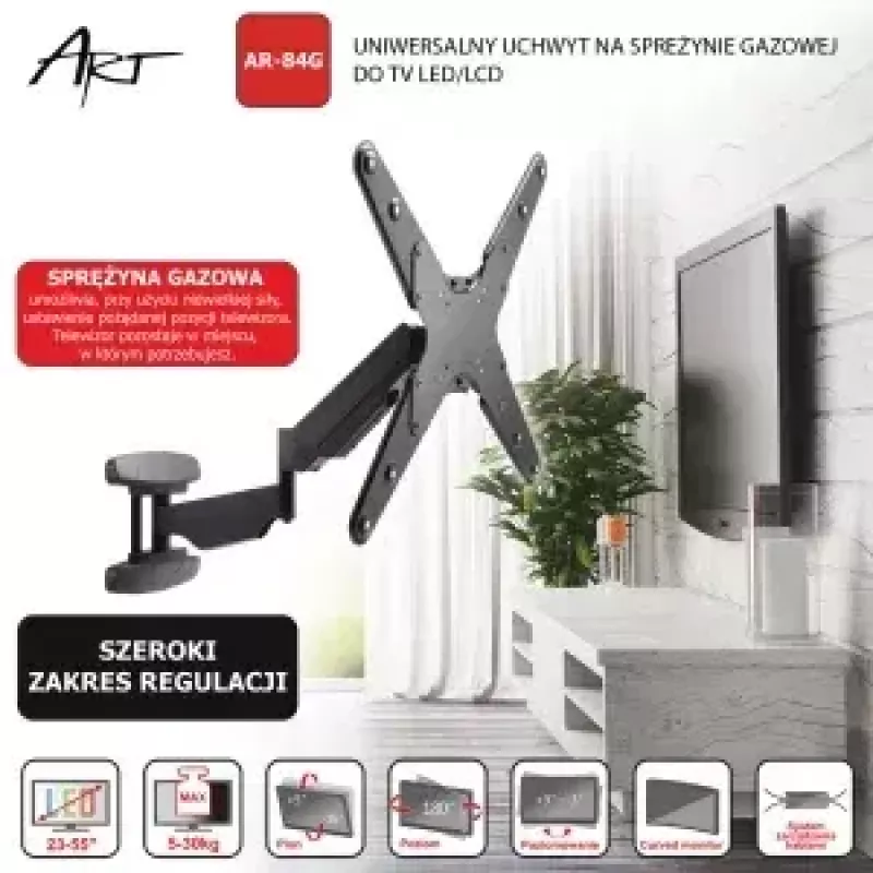 Nástenný držiak ART RAMT AR-84G držiak/stojan na TV