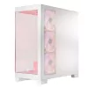 PC skriňa MODECOM Volcano SPACE APEX ARGB MIDI Tower biela – oceľ, bočné okno, ARGB ventilátory, USB-C