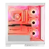 PC skriňa MODECOM Volcano SPACE APEX ARGB MIDI Tower biela – oceľ, bočné okno, ARGB ventilátory, USB-C