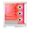 PC skriňa MODECOM Volcano SPACE APEX ARGB MIDI Tower biela – oceľ, bočné okno, ARGB ventilátory, USB-C