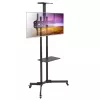 Techly ICA-TR216T mobilný TV vozík pre obrazovky 37–70 palcov (do 177,8 cm), max. 50 kg, 2 police, čierny