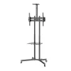 Techly ICA-TR216T mobilný TV vozík pre obrazovky 37–70 palcov (do 177,8 cm), max. 50 kg, 2 police, čierny