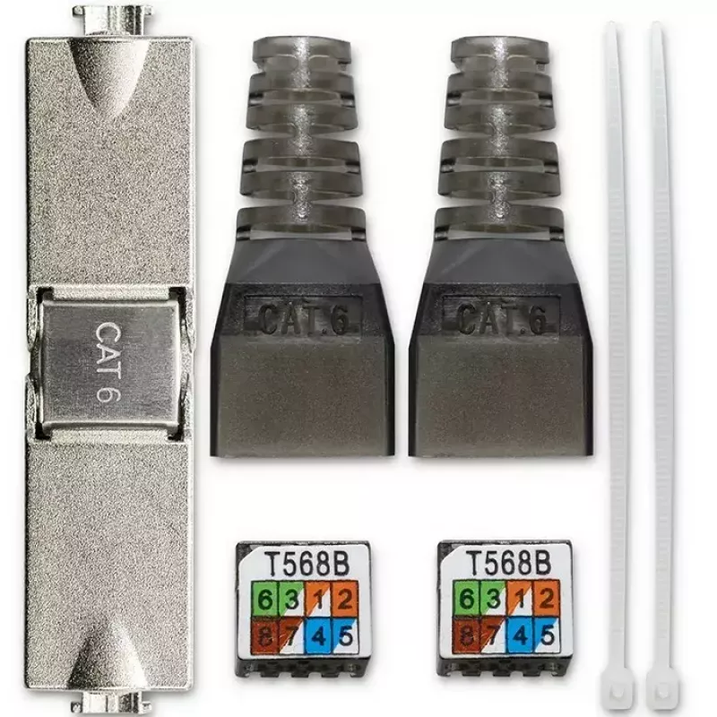 RJ45 konektor bez náradia QOLTEC 54540 CAT6 STP pre tienené ethernetové káble