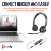 HP Poly Blackwire 3325 stereo USB-C headset +3.5mm konektor +USB-C/A adaptér
