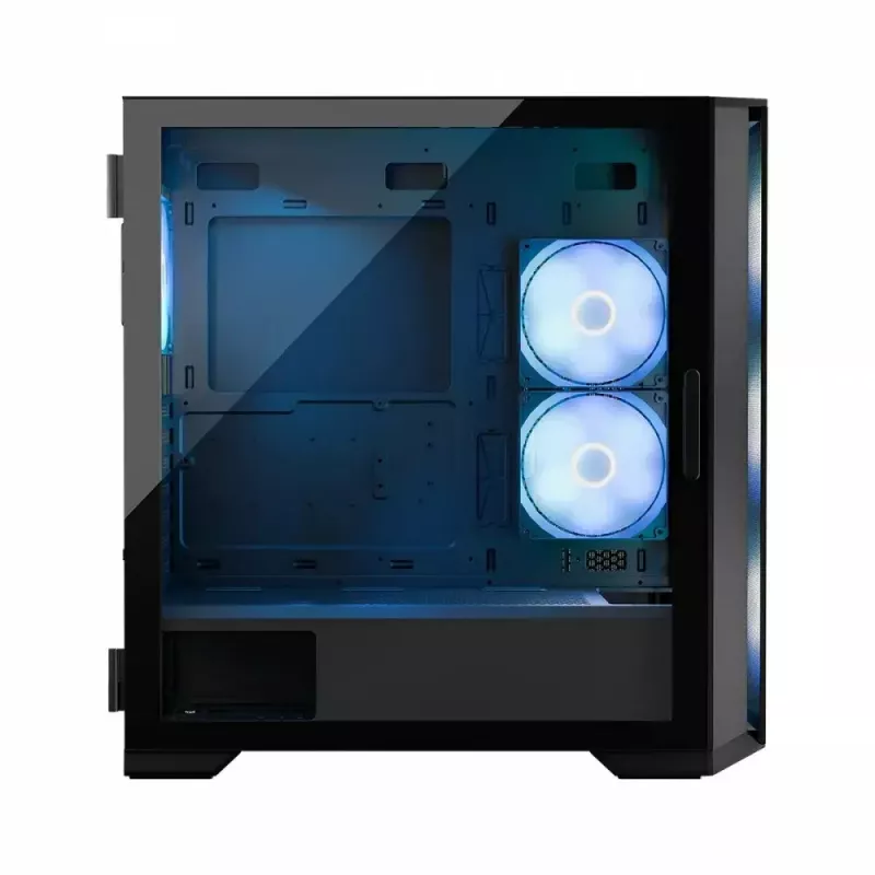 PC skriňa MODECOM Horizon ARGB FLOW MIDI čierna — podpora E-ATX, tvrdené sklo, ARGB, USB-C, max. GPU 400 mm