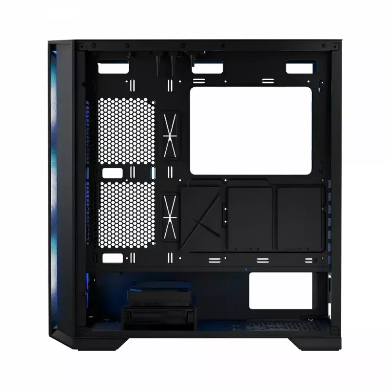 PC skriňa MODECOM Horizon ARGB FLOW MIDI čierna — podpora E-ATX, tvrdené sklo, ARGB, USB-C, max. GPU 400 mm