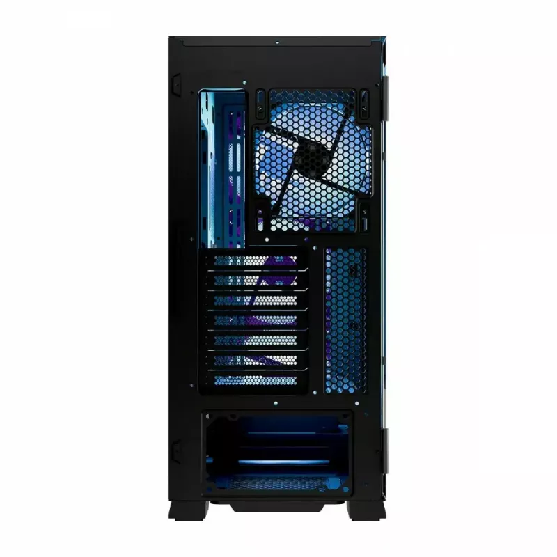 PC skriňa MODECOM Horizon ARGB FLOW MIDI čierna — podpora E-ATX, tvrdené sklo, ARGB, USB-C, max. GPU 400 mm