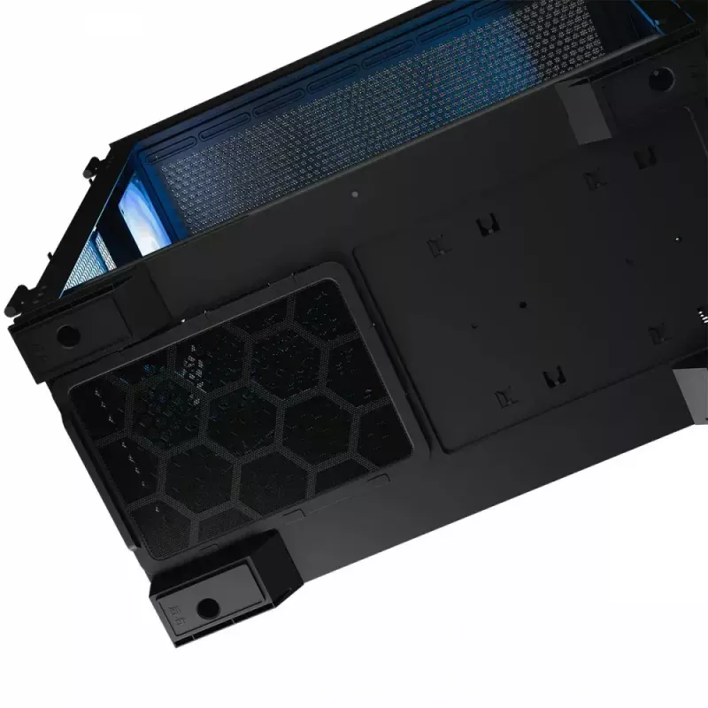 PC skriňa MODECOM Horizon ARGB FLOW MIDI čierna — podpora E-ATX, tvrdené sklo, ARGB, USB-C, max. GPU 400 mm