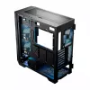 PC skriňa MODECOM Horizon ARGB FLOW MIDI čierna — podpora E-ATX, tvrdené sklo, ARGB, USB-C, max. GPU 400 mm