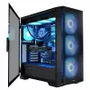 PC skriňa MODECOM Horizon ARGB FLOW MIDI čierna — podpora E-ATX, tvrdené sklo, ARGB, USB-C, max. GPU 400 mm