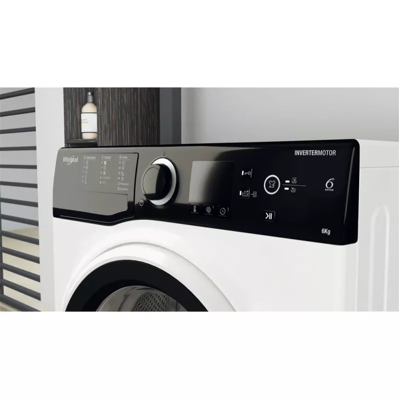 Whirlpool WRBSS 6249 S EU voľne stojaca úzka práčka s predným plnením 6 kg 1200 ot./min, energetická trieda C, biela