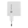 NATEC káblová AC nabíjačka pre mobilné zariadenia NUC-2142, USB-C PD 3.0 + USB-A, 5–20 V do 3 A, 45 W, biela