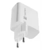 NATEC káblová AC nabíjačka pre mobilné zariadenia NUC-2142, USB-C PD 3.0 + USB-A, 5–20 V do 3 A, 45 W, biela