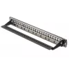 DIGITUS modulárny patch panel, tienený 24-port, neosadený, 1U, montáž do racku, farba čierny transparentné popisné polia