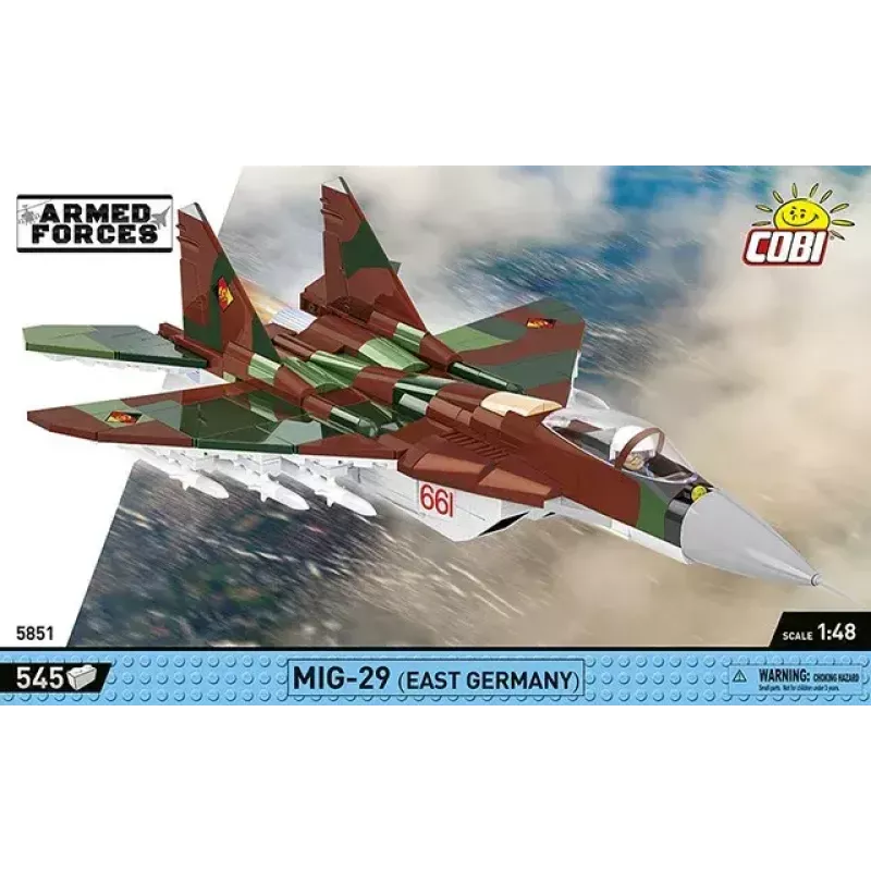 Konštrukčná hračka Cobi MiG-29 východné Nemecko 5851 — sada s 300 dielmi