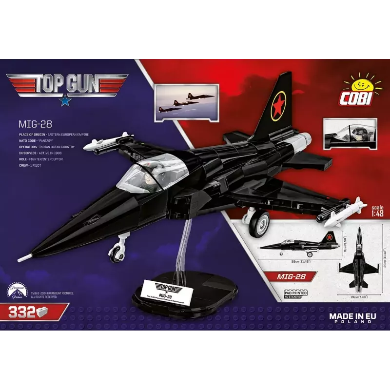 Stavebnica Cobi Top Gun MiG-28 5859 modelová stavebnica v mierke 1:48, zberateľská stavebnica