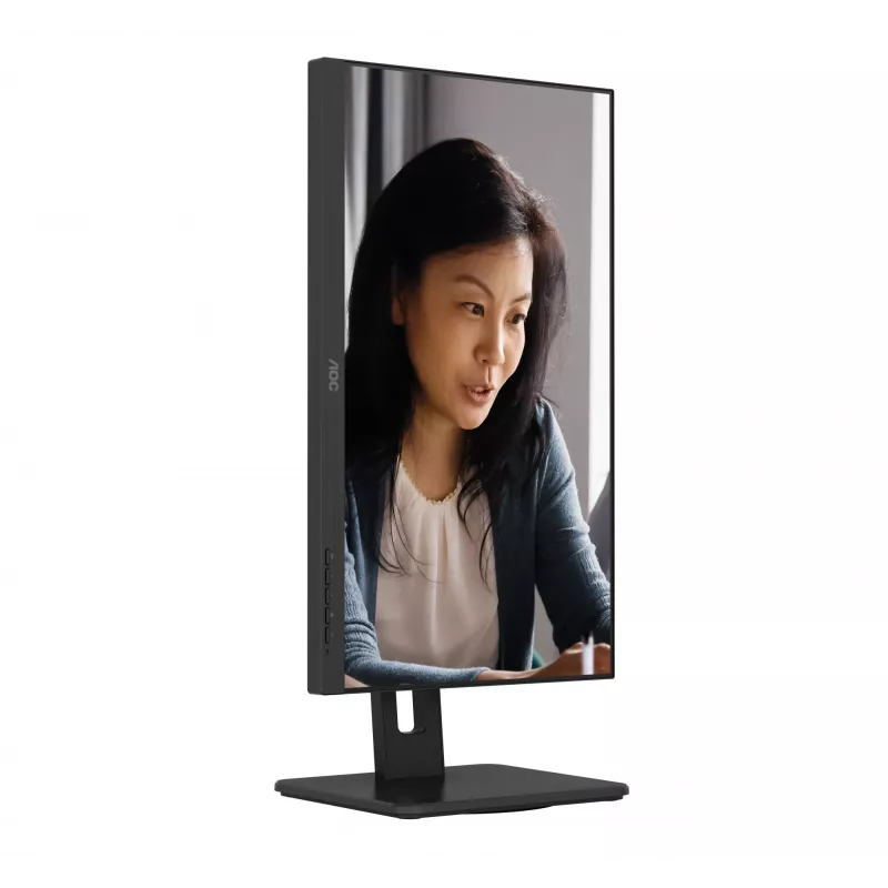 AOC 22E2UMF monitor VA 21,5 palca (54,6 cm), 1920 x 1080 Full HD, 75 Hz, 4 ms, HDMI, DisplayPort, VGA, USB rozbočovač, reproduktory, pivot, výškovo nastaviteľný, čierny