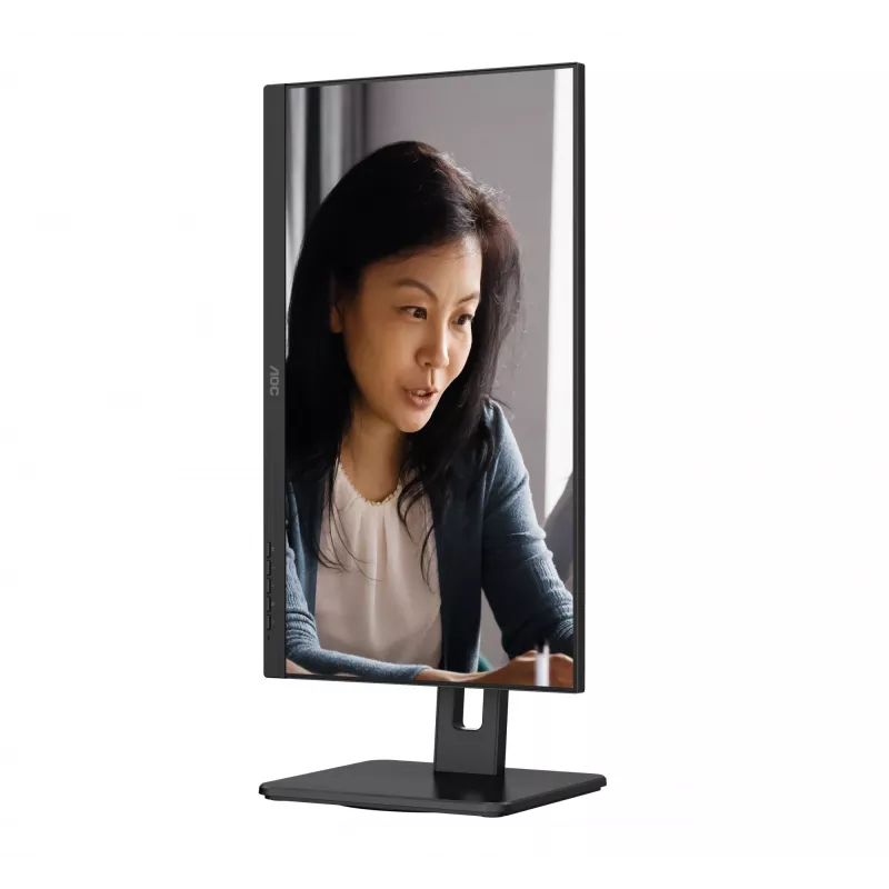 AOC 22E2UMF monitor VA 21,5 palca (54,6 cm), 1920 x 1080 Full HD, 75 Hz, 4 ms, HDMI, DisplayPort, VGA, USB rozbočovač, reproduktory, pivot, výškovo nastaviteľný, čierny