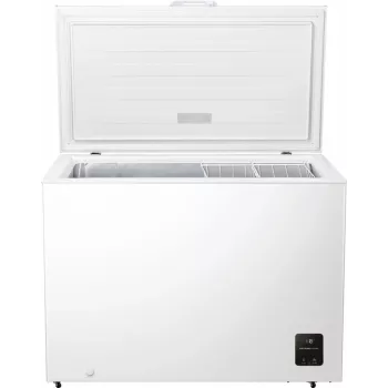 Mraznička truhlicová Gorenje FH30EAW — 297 L netto, energetická trieda E, voľne stojaca, displej, biela