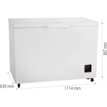 Mraznička truhlicová Gorenje FH30EAW — 297 L netto, energetická trieda E, voľne stojaca, displej, biela