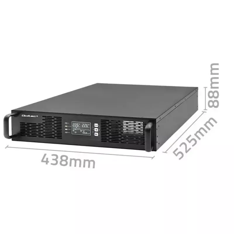 Racková UPS QOLTEC 52286 2 kVA (2000 W) účinník 1,0, do racku