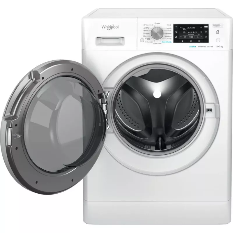 Whirlpool FFWDD 1076258 SV EE práčka so sušičkou voľne stojaca predné plnenie biela