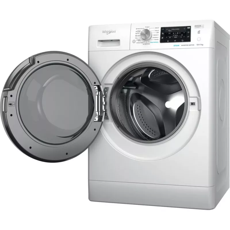 Whirlpool FFWDD 1076258 SV EE práčka so sušičkou voľne stojaca predné plnenie biela