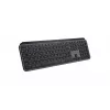 Bezdrôtová full-size klávesnica Logitech Master MX Keys S — Bluetooth, QWERTY, nožnicové spínače, LED podsvietenie, grafitová