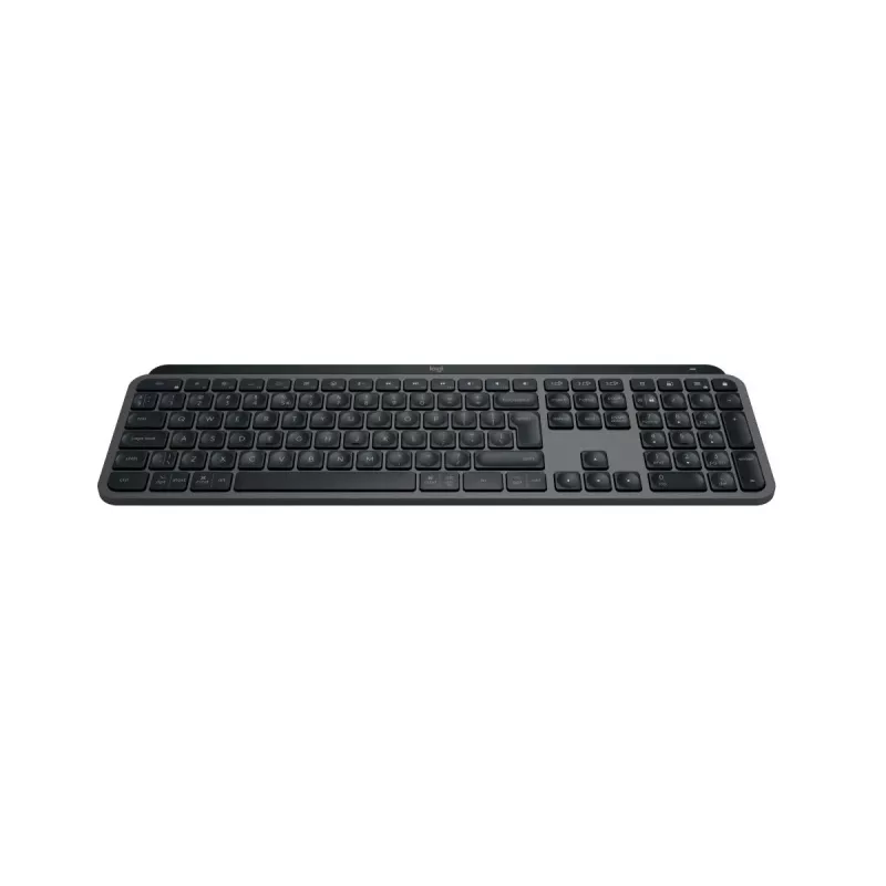 Bezdrôtová full-size klávesnica Logitech Master MX Keys S — Bluetooth, QWERTY, nožnicové spínače, LED podsvietenie, grafitová