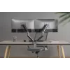 GEMBIRD nastaviteľný držiak na dva monitory na stôl, Space Grey