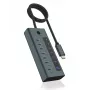ICY BOX IB-HUB1457-C31 USB 3.2 Gen 1 (3.1 Gen 1) Type-C 10000 Mbit/s modrý, sivý
