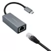 Qoltec 50352 RJ-45 rozhranie karta USB Type-C konektor samica sivá