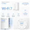 TP-Link BE19000 Whole Home Mesh Wi-Fi 7 systém (tri-band), biela, interný, mesh systém, CE: