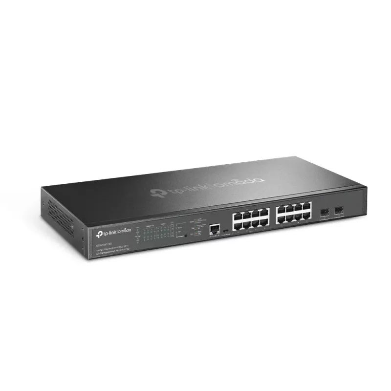 TP-Link Omada 16-portový 2.5G a 2-portový 10GE SFP+ L2+ managed switch s 8-portovým PoE+
