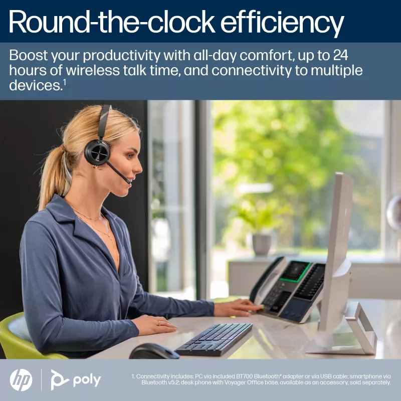 HP Poly Voyager 4320-M Microsoft Teams certifikovaný headset +BT700 dongle +nabíjacia stanica