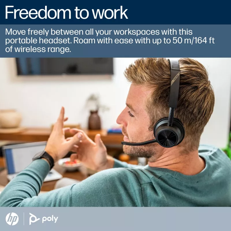HP Poly Voyager 4320-M Microsoft Teams certifikovaný headset +BT700 dongle +nabíjacia stanica