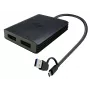 i-tec USB-A/USB-C Dual 4K/60 Hz DisplayPort video adaptér, 0,27 m, USB Type-A/USB Type-C, 2 x DisplayPort, konektor samec, konektor samica, 3840 x 2160 pixelov