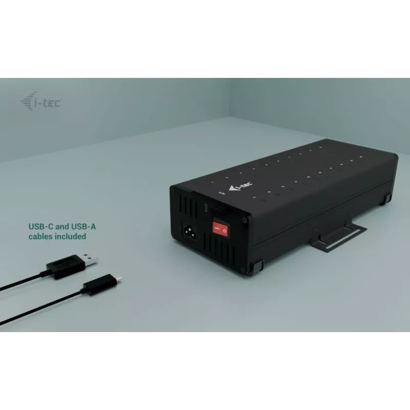 i-tec USB-C/USB-A Metal Charging + data HUB, 15W pre pripojenie, 20x USB-C