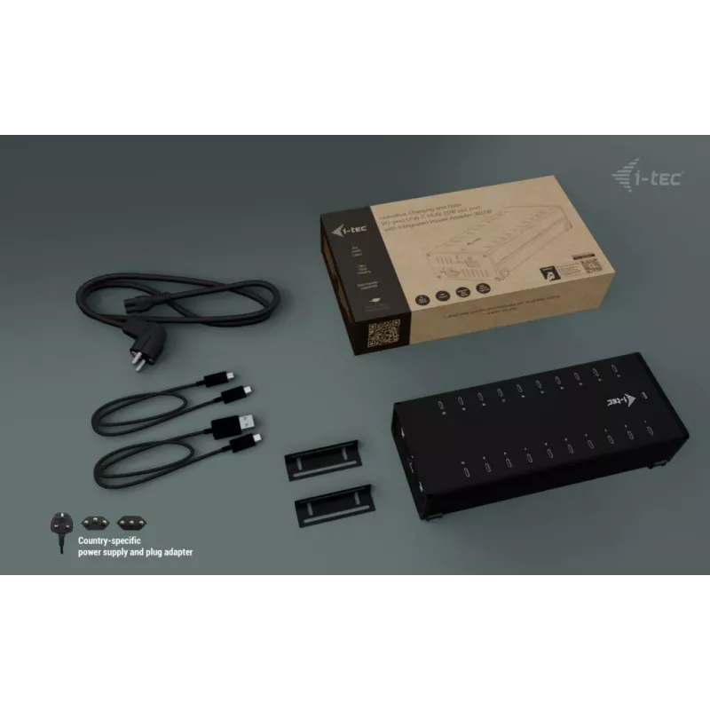 i-tec USB-C/USB-A Metal Charging + data HUB, 15W pre pripojenie, 20x USB-C