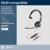 HP Poly Blackwire 3310 monaurálny Microsoft Teams certifikovaný USB-C headset + USB-C/A adaptér