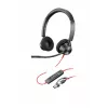 HP Poly Blackwire 3320 stereo USB-C headset +USB-C/A adaptér