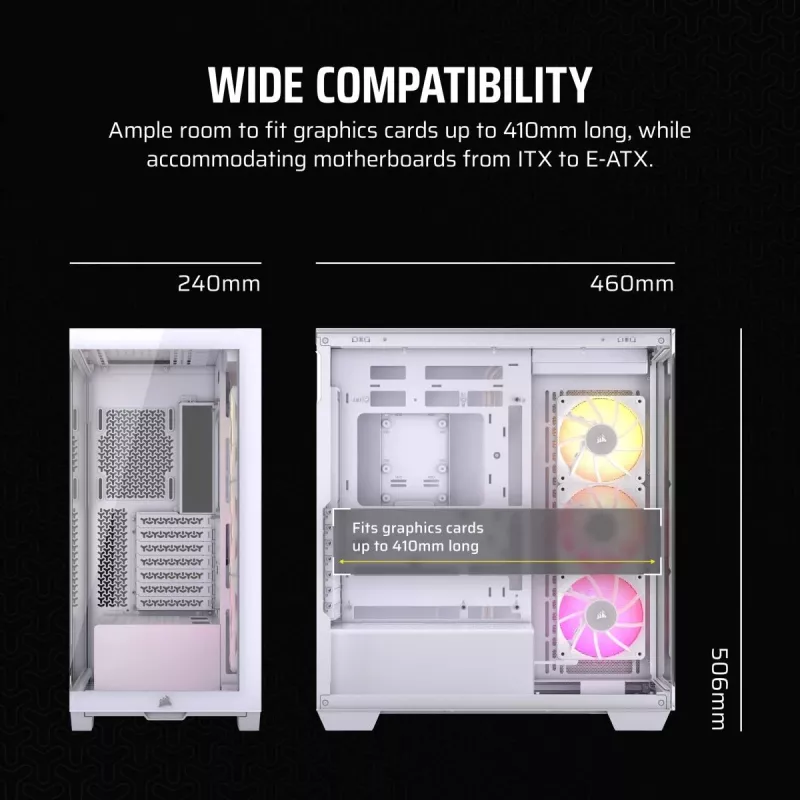 CORSAIR PC skriňa - Icue Link 3500x RGB Mid-tower - biela