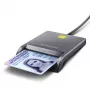 Axagon CRE-SM3T USB-A čítačka smart-/ID-kariet, plochá, USB 2.0, 1,3 m, čierna, 56 g